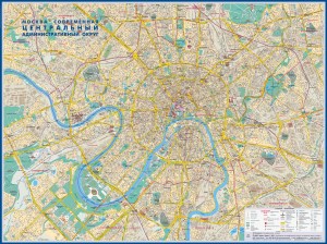 Настенные карты округов Москвы