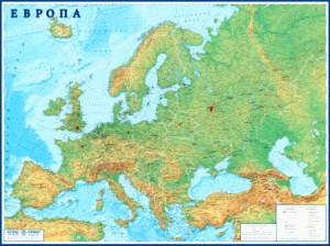 Настенная карта Европы