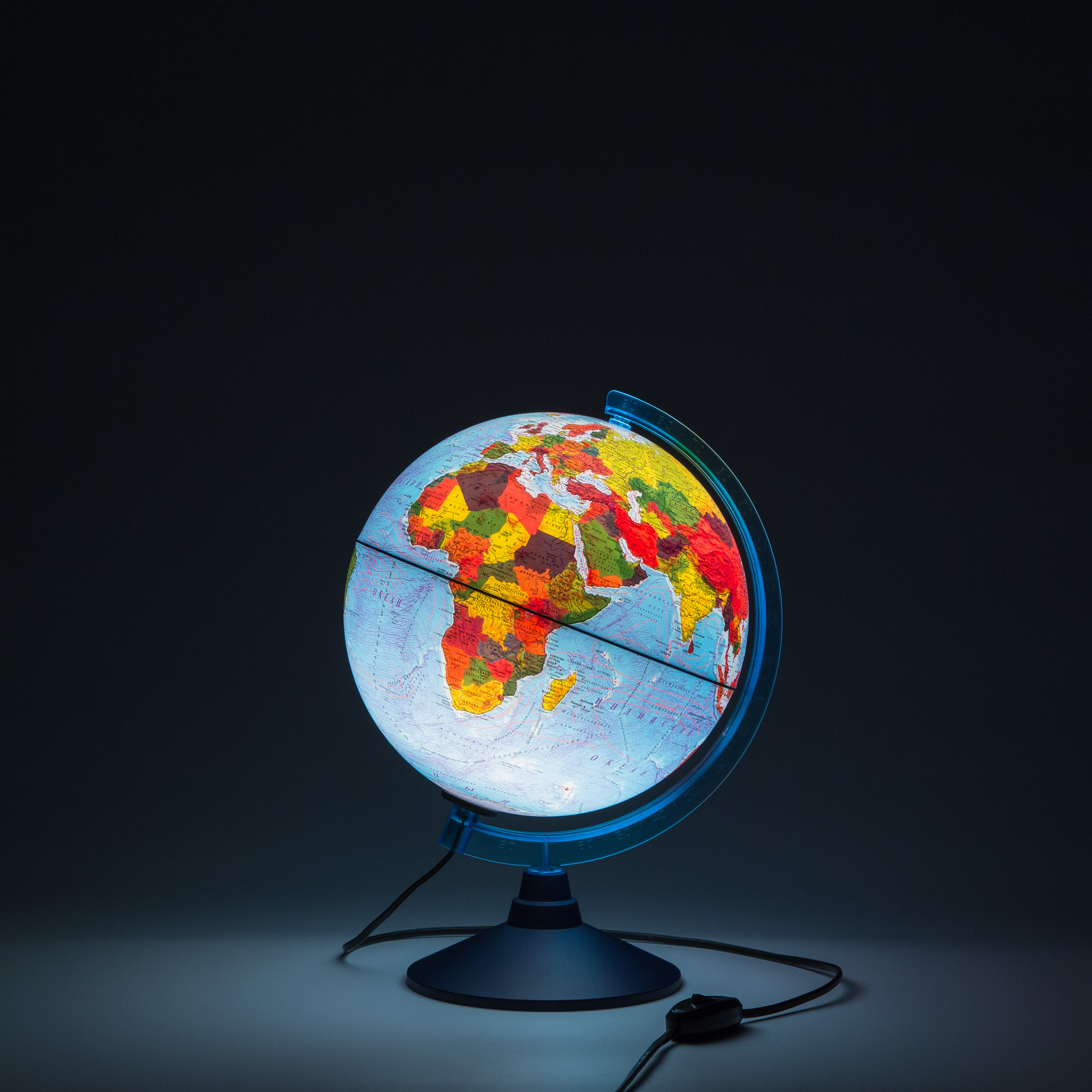 Глобусы Интерактивный глобус Земли D-25см физико-политический с  подсветкой.Очки виртуальной реальности (VR) в комплекте