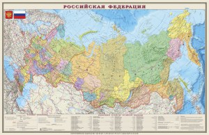 Политико-административная карта России 1:4    200х130 на рейках