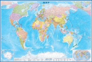 Политическая карта мира 1:15 233x158 