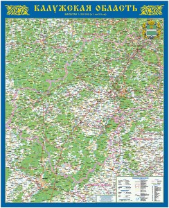 Калужская область-настенная карта