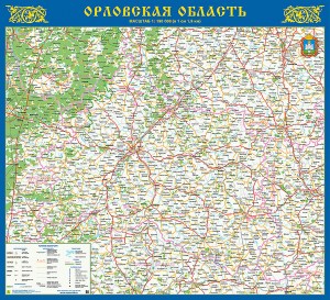 Орловская область-Настенная карта