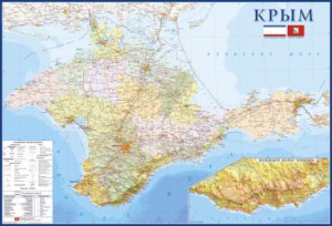 Крым 157х107 -настенная карта