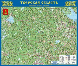Тверская область-настенная карта