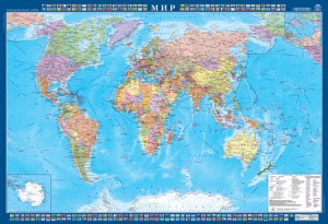 Политическая карта мира 1:34 97Х68