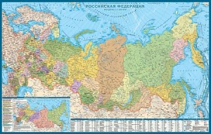 Политико-административная карта России 1:7,3  120х80