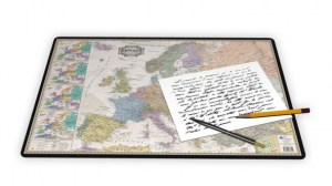 Коврик на стол с картой Европы в ретро-стиле