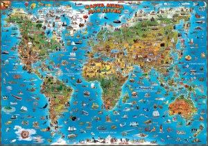 Детская карта мира 
