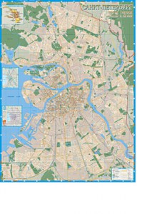 Настенная карта С-Петербурга на рейках
