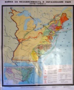 Карта: Война за независимость и образование США 1775-1783