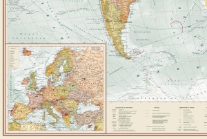 Политическая карта мира 1:15   233х158
