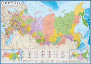 Настенная карта России 