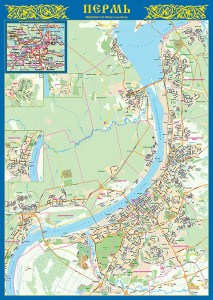 Настенная карта города Пермь