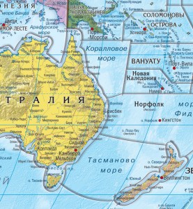 картографический пазл-Австралия и Океания