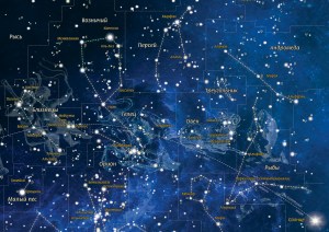 Скатерть  -Звёздное небо  220х145 (Сатен)