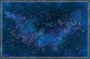 Скатерть  -Звёздное небо  120х145 (Сатен)